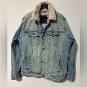 Hollister California Epic Flex Denim Fleece Lined Jacket SIZE XL